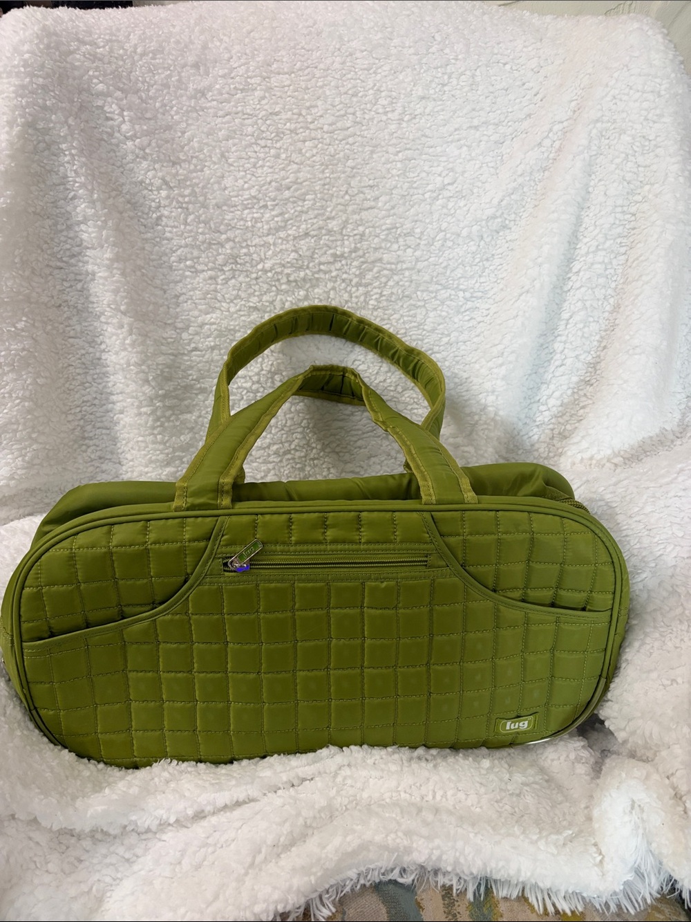 lug Olive Green Quilted Travel Tote